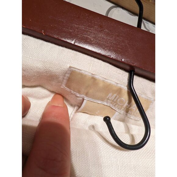 Michael Kors white linen wide leg capris size 2 * - Picture 4 of 4